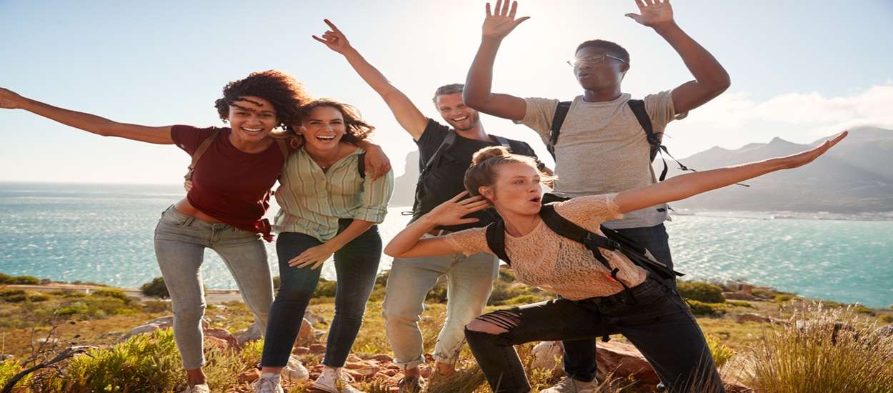 friends on a hiking trip